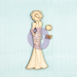 Mixed Media Laser Cut Wood Doll Shapes - Morgan